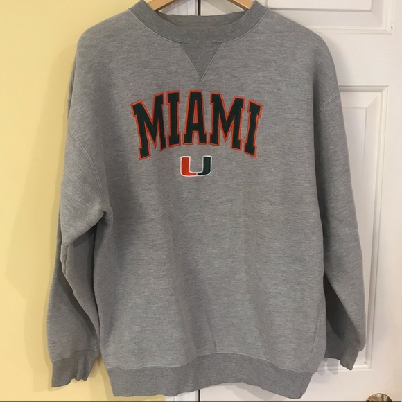 Vintage Tops - SOLD Vintage University of Miami Sweatshirt